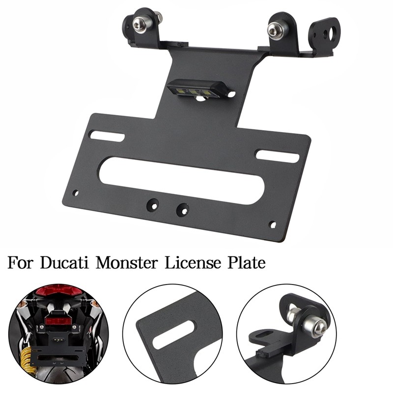 License Plate Holder Bracket Rear Tail Tidy Fender Eliminator Kit For Ducati Monster 400 620 695 750