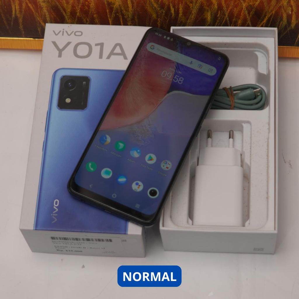 VIVO Y01A 2/32 GB HP SECOND ORIGINAL SINAR MUTIARA CELL