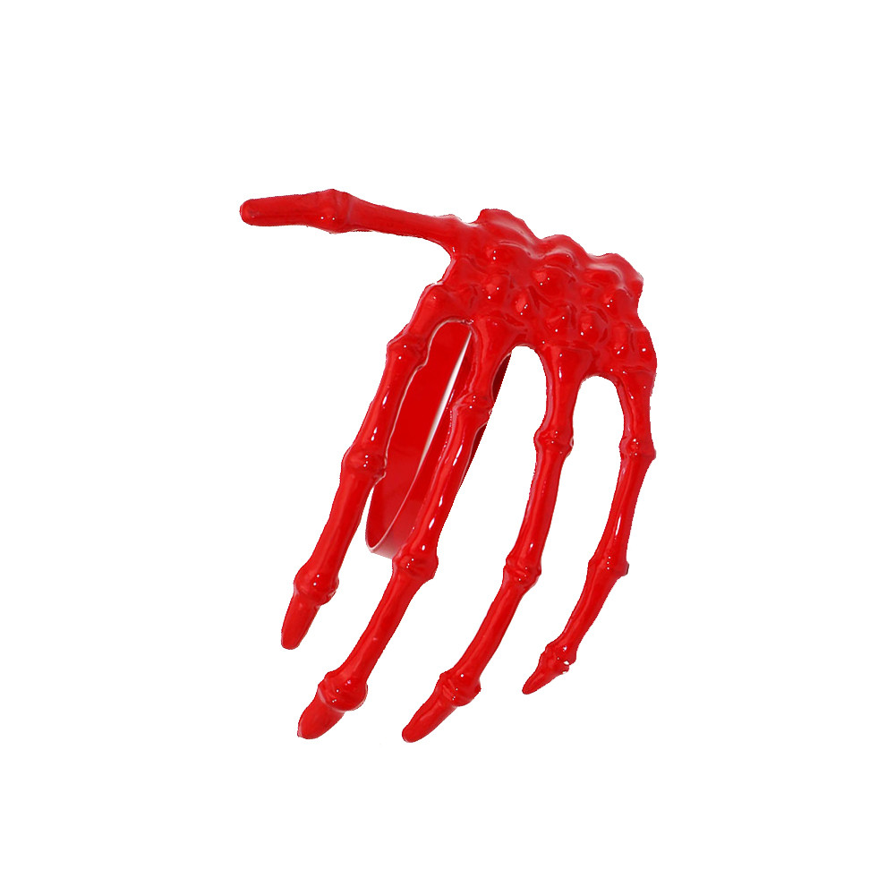 20Pcs Red Skeleton Hand Napkin Rings Halloween Napkin Holder Skull Serviette Ring for Halloween Part