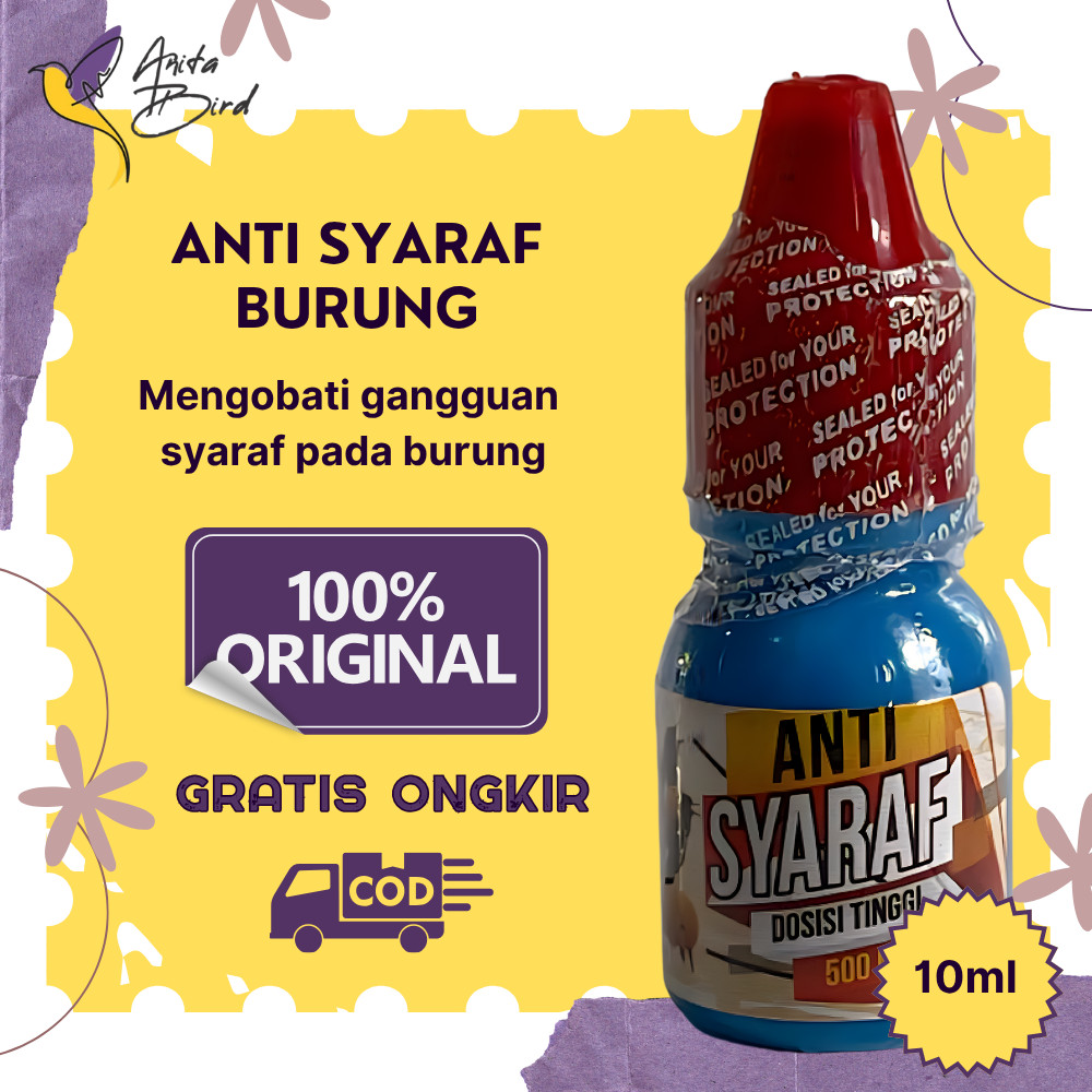 Anti Syaraf Obat Burung Tetelo Lumpuh Kejang Stress Obat Syaraf Lovebird Kenari Murai Kacer Pleci An
