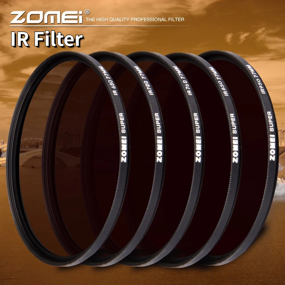 IR Filter Camera Lens Infrared Filter 680nm 720nm 760nm 850nm 950nm X-RAY Infrared Filter for SLR DS