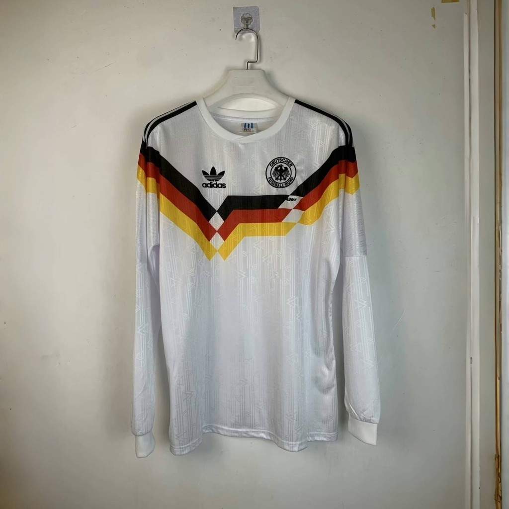1990/Jerman Home Klasik Retro Peringatan Seragam Sepak Bola Olahraga Bordir Jersey Kustom