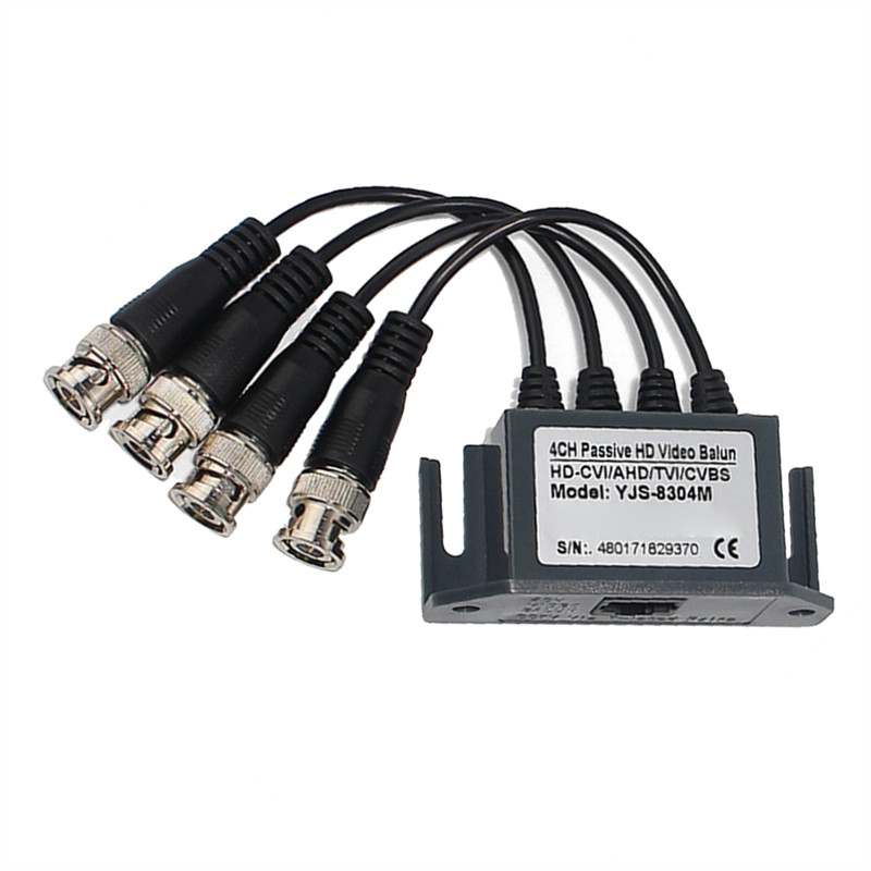 GROCE-For CCTV/Surveillance Camera 4-Channel BNC UTP CAT5 Video Balun Transmitter Trend 4-Way Coaxia