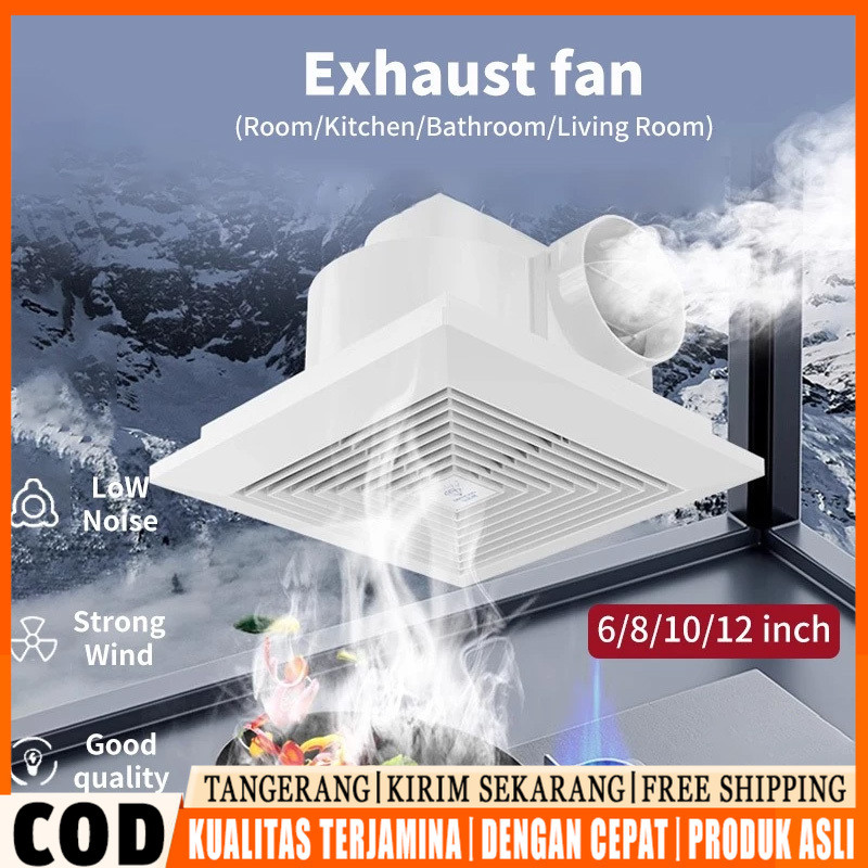 Exhaust Fan Dinding 6/8/10/12 Inch Kipas Dapur / Wall Duct Fan / Kipas Exhaust Ventilasi Dinding / B