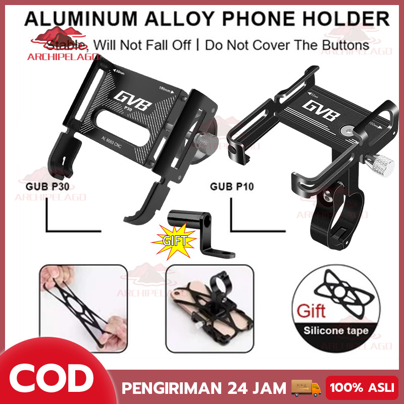 GUB P30 GUB P10 Holder Handphone Dudukan Ponsel Aluminium Aloy  holder hp motor  holder gub p10 /gub