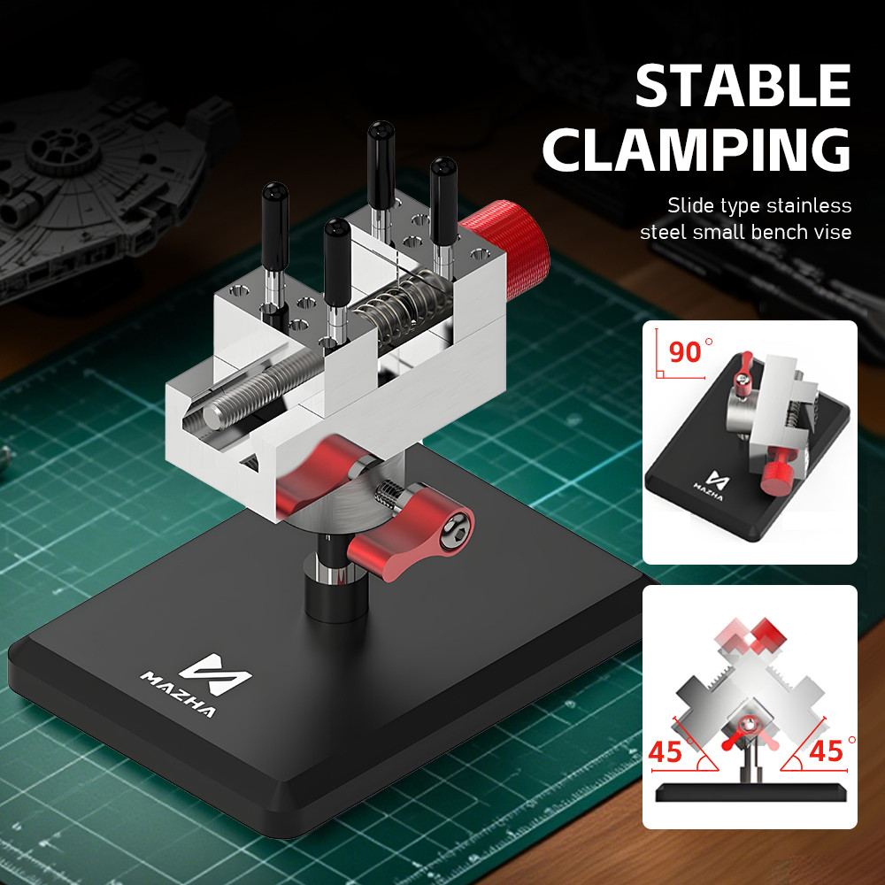 Workbench Vice Hand Vise Handheld Y Jig Precision Small Bench Vise Modeling Tools Stainless Steels B