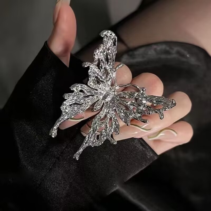 Aksesori Memori Ratu COD    Cincin Kupu-kupu Besar Mewah: Desain Unik, Modis, dan Mewah