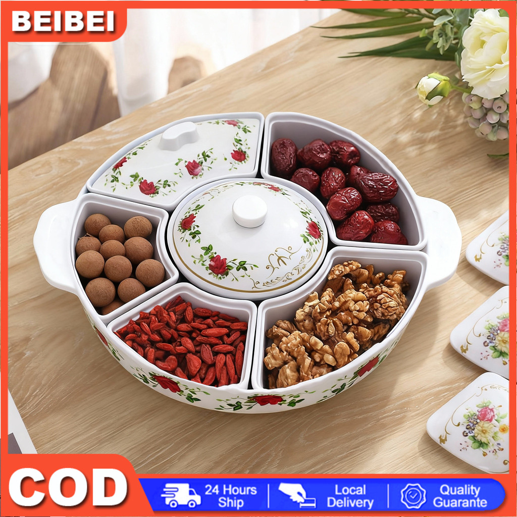 Buah kering rumah tangga kotak Wadah Saji Prasmanan Keramik 42 CM Kotak permen tahan lembab yang dis
