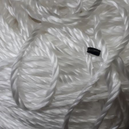 1 Meter Tali Tambang 6mm 8mm Nilon Tambang Putih Nylon Kecil Besar Tarik Ikat Kuat