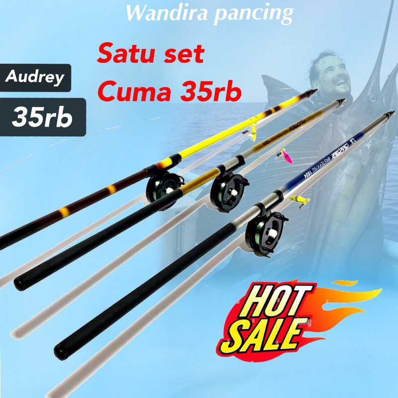 (promo) joran tegek 180 cm SATU SET kolong  tinggal pakai