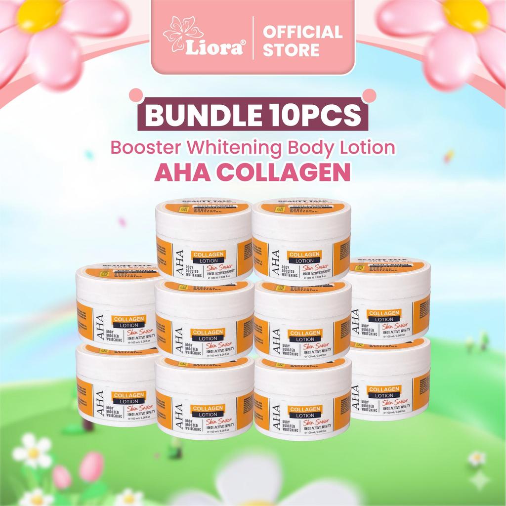 [Bundle hemat - 10PCS] BEAUTY TALK AHA Collagen Lotion 100ML