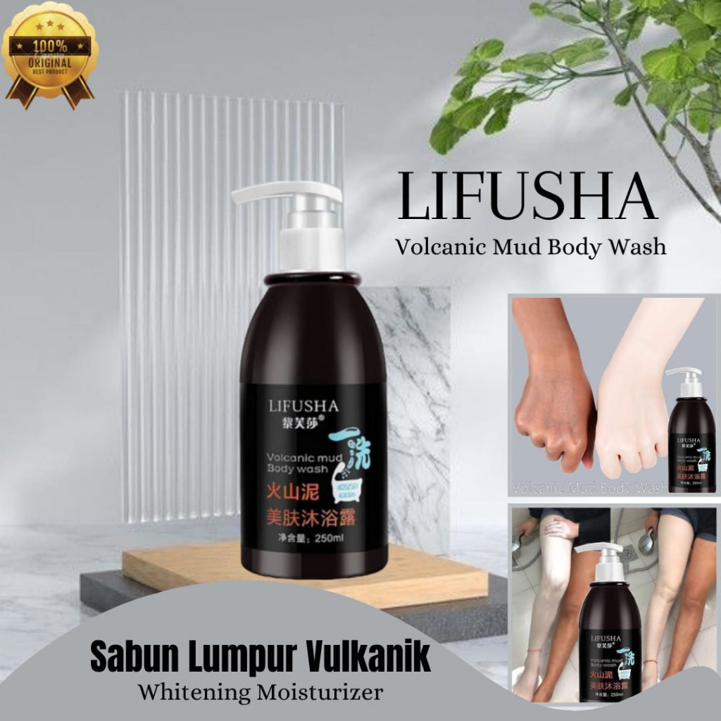 Sabun Vulkanik Body Wash 250ML Sabun pemutih badan Whitening Volcanic Mud Body Wash TMAXBEAUTY