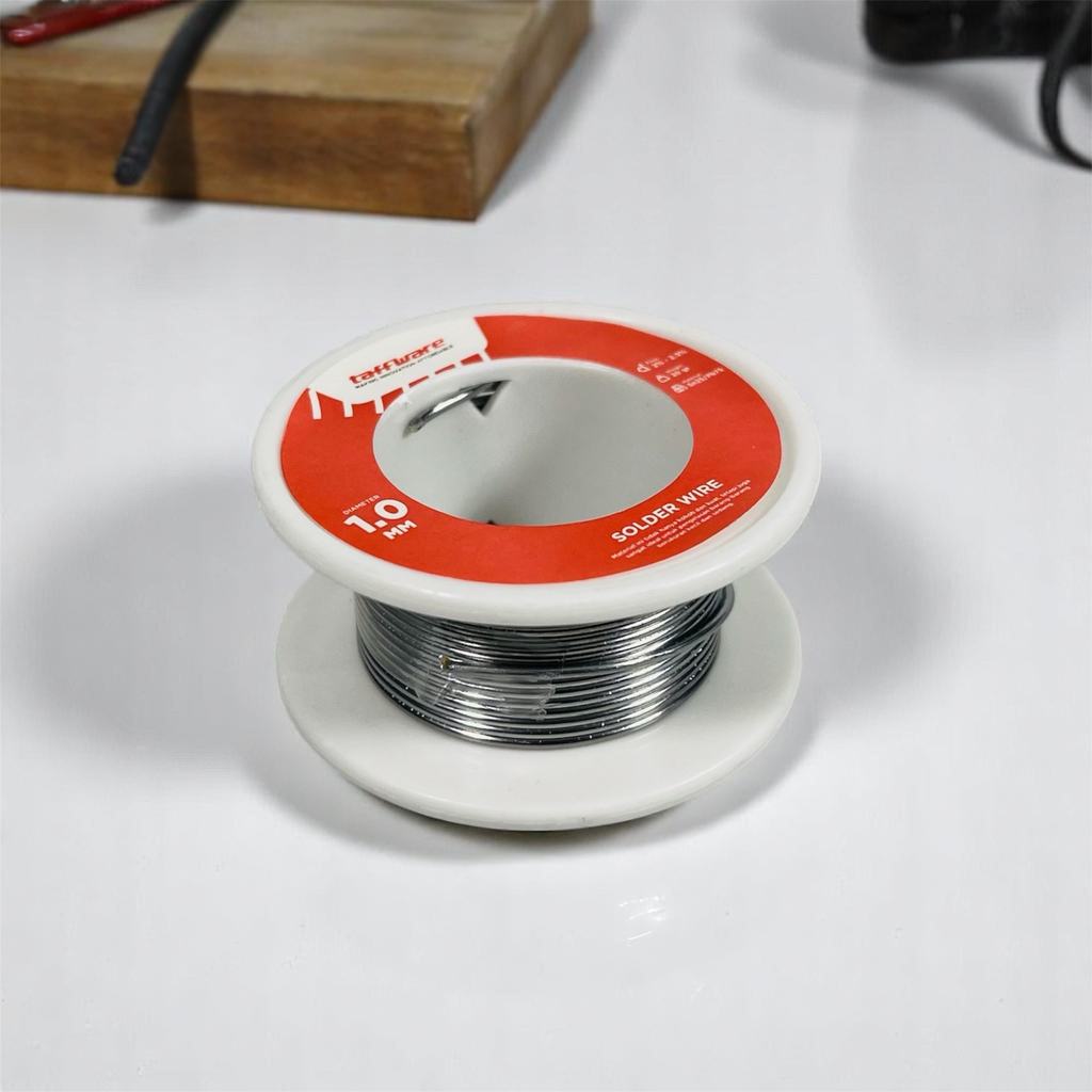 Kawat Timah 1.0mm 20g Solder Flux Wire Taffware Tenol Solder Repair Besar Roll - HD-1 - Silver