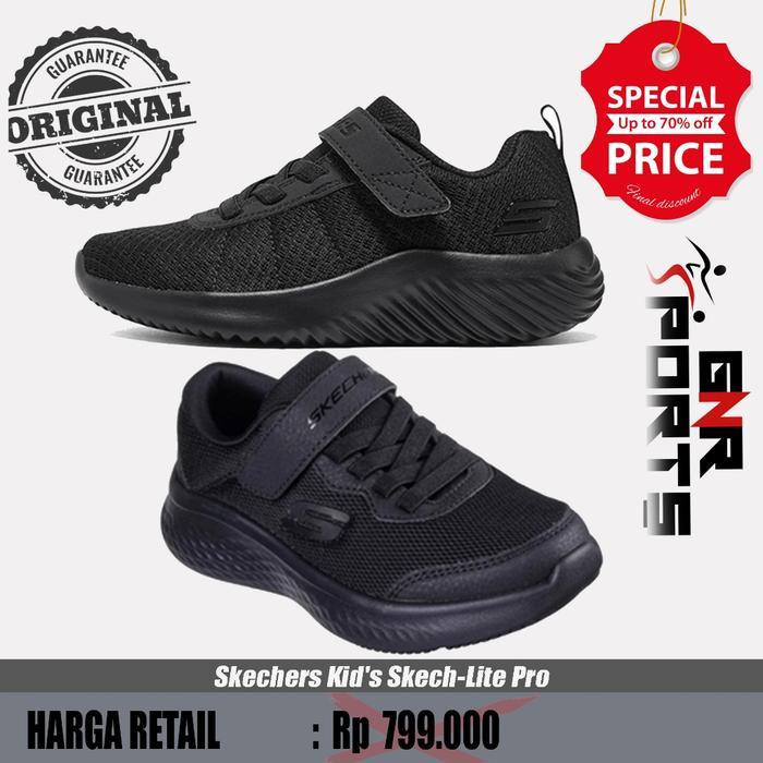 Sepatu Anak Skechers Lil Bobs Sport Squad Charm League Trainers 'Core Black' 403744L-BBK Original 10