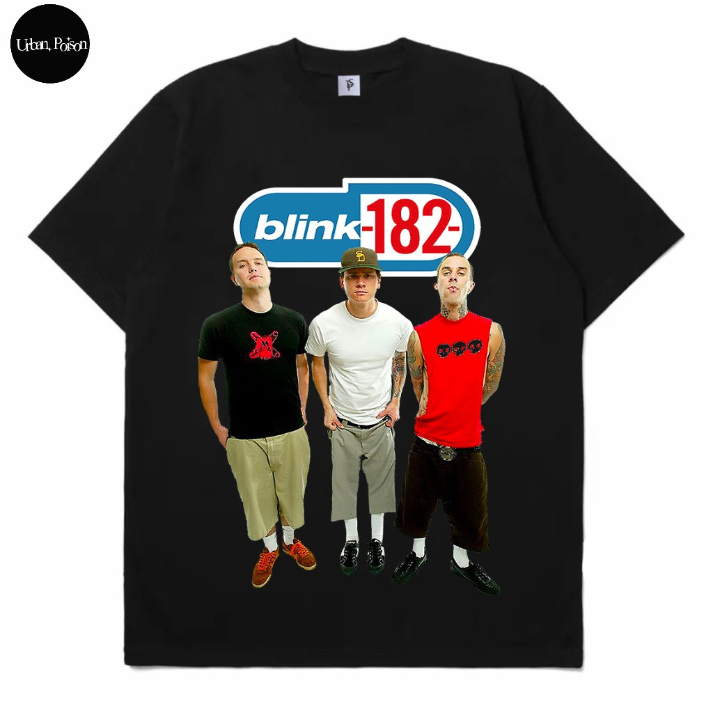 KAOS BAND BLINK182 - TSHIRT BLINK 182 COTTON COMBED 24S