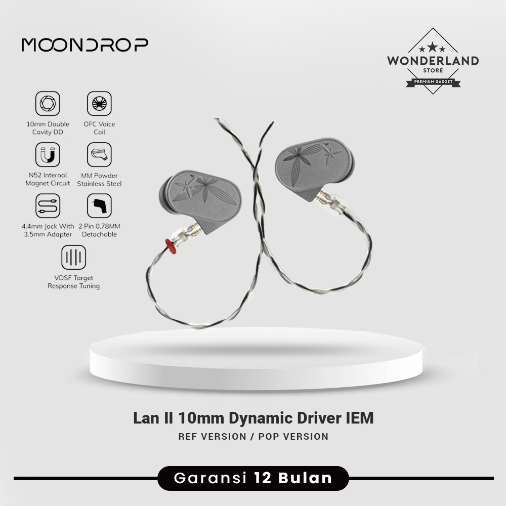Moondrop LAN II LAN 2 LAN2 POP Lan2 REF POP Version 10mm Double-cavity High-performance Dynamic Driv