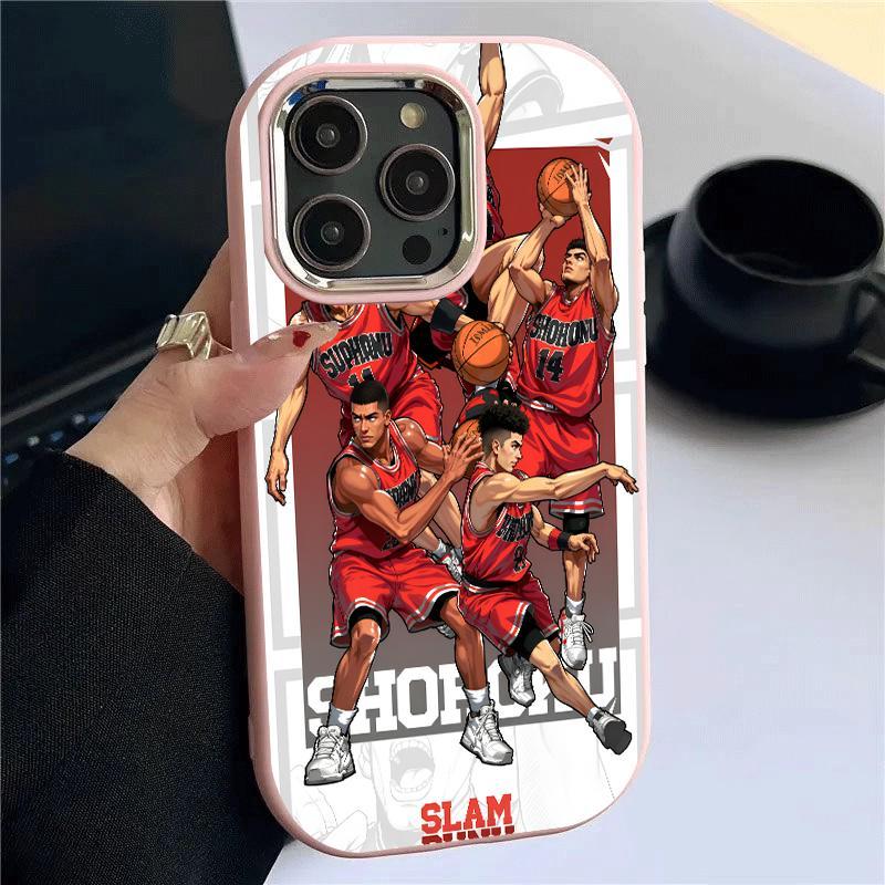 Casing Ponsel For Samsung Case A32 5G A34 M32 Oval Frame Chrome Kreativitas Slam Dunk Softcase Handp