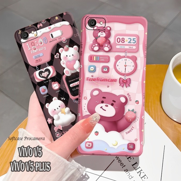 Case Vivo V5 V5 Plus V7 V7 Plus V5 Lite V5s Y66 Y67 Y55 - Cassing Procamera Lentur Fashion Case Sili