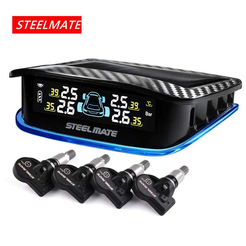 STEELMATE TPMS  X2 tire pressure monitoring wireless internal solar detection meter car tire alarm