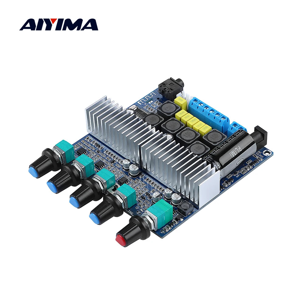 AIYIMA TPA3116 Subwoofer Amplifier Board 2.1 annel High Power Bluetooth 5.0 Auo Amplifiers DC12V-24V