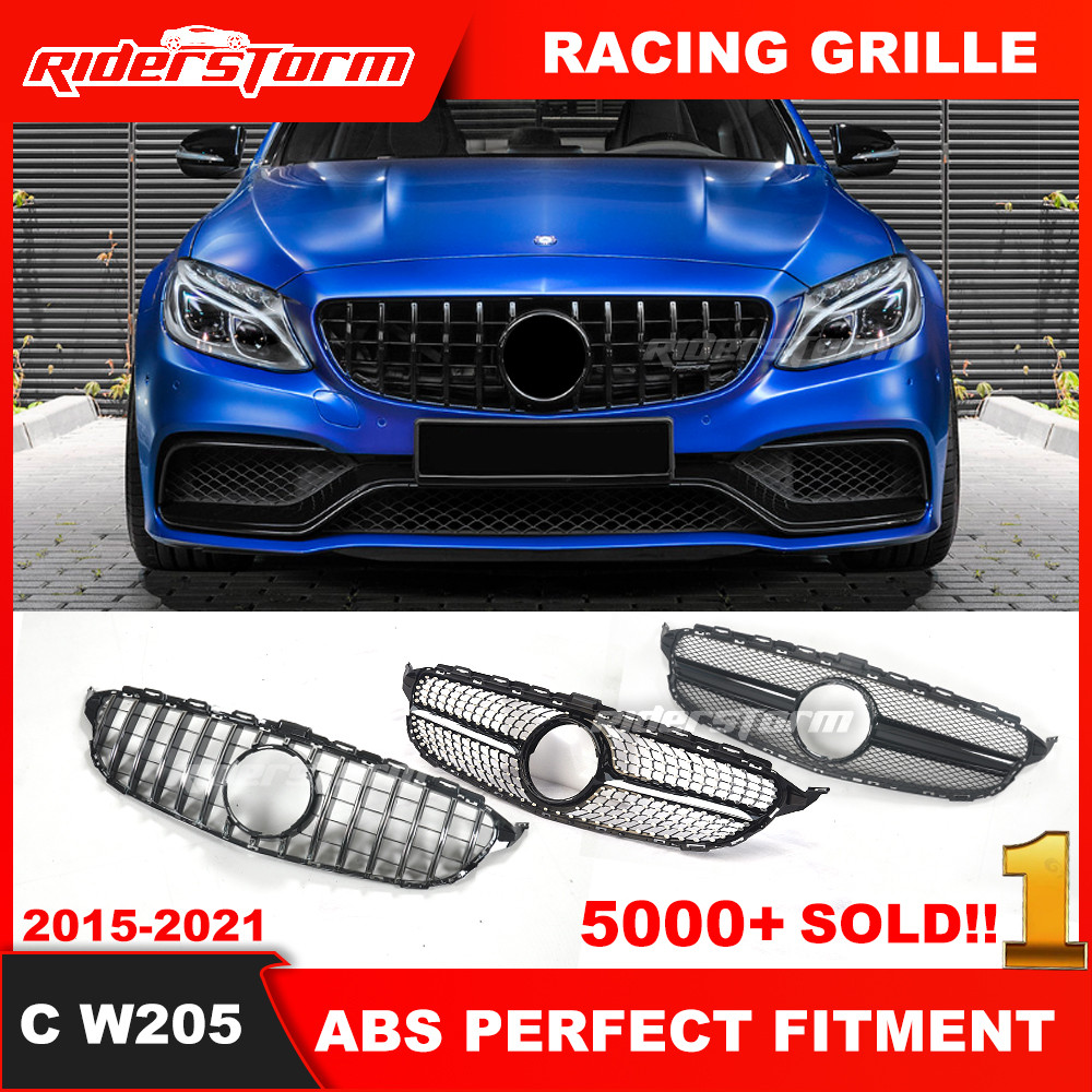 2015-2022y GT Grill For mercedez bens C Class w205 Gt Front grill GTR Grill for c205 c180 c200 c250 