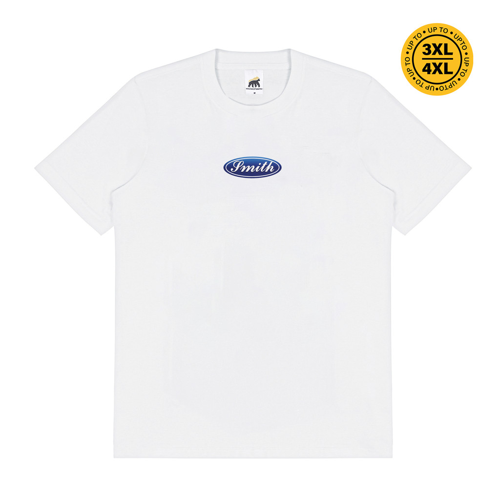 House of Smith Kaos Pria Lengan Pendek - Smith Motor Tshirt White - T Shirt