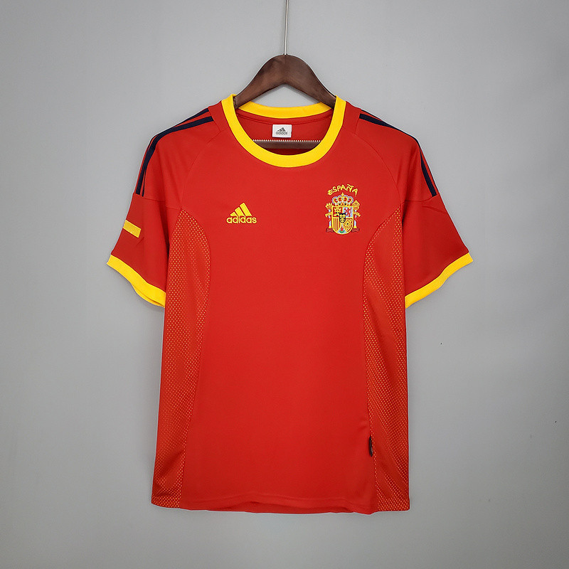 Jersey Retro Spain 2002 home A89 Bola Retro football T shirt pria