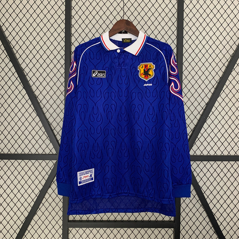 Jersey Retro long sleeve Japan 1998 Home a121 T shirt pria Bola Retro football