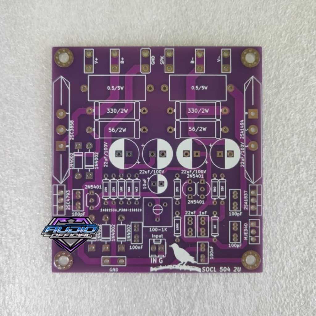 PCB Socl 504 TEF 2U Double Layer FR4 Fiberglass