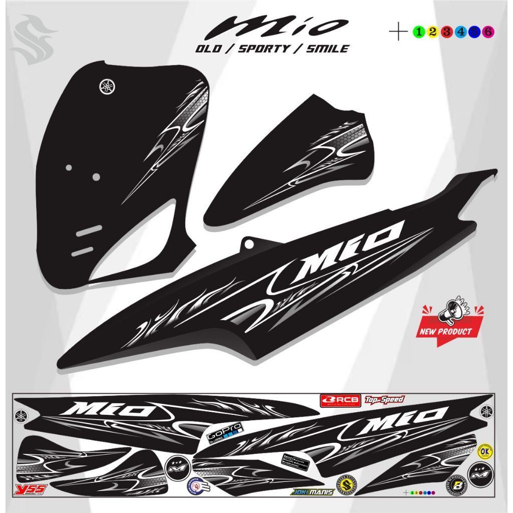STRIPING MOTOR MIO / STIKER POLET MIO STRIPING LIS MIO SPORTY OLD VARIASI STIKER LIS VARIASI