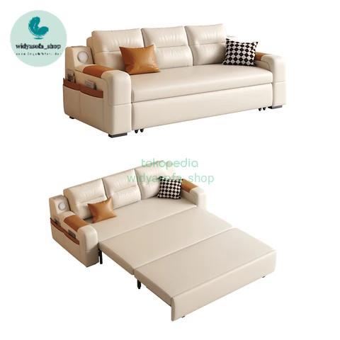Sofa bed Lipat Bahan Kulit Oscar Premium Model Terbaru Sofa 2in1 Empuk