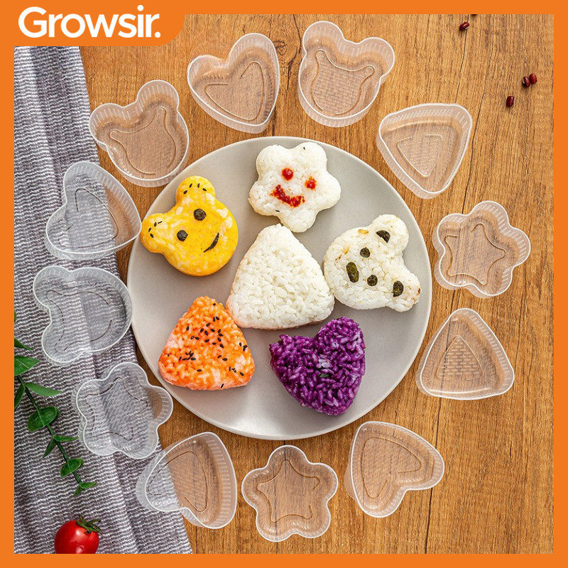 GROWSIR Cetakan Lucu Nasi Bento Sushi Onigiri Anti Lengket - Rice Mold Karakter CF026