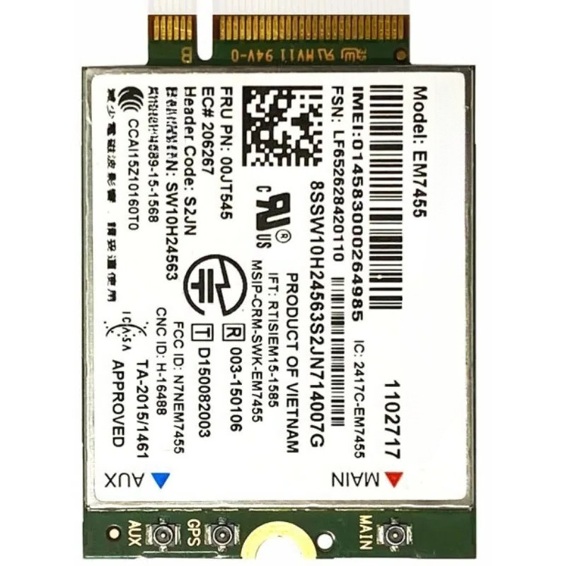 wireless adapter Card for  Lenovo 00JT545 Sierra wireless AirPrime Gobi6000 EM7455 4G LTE NGFF