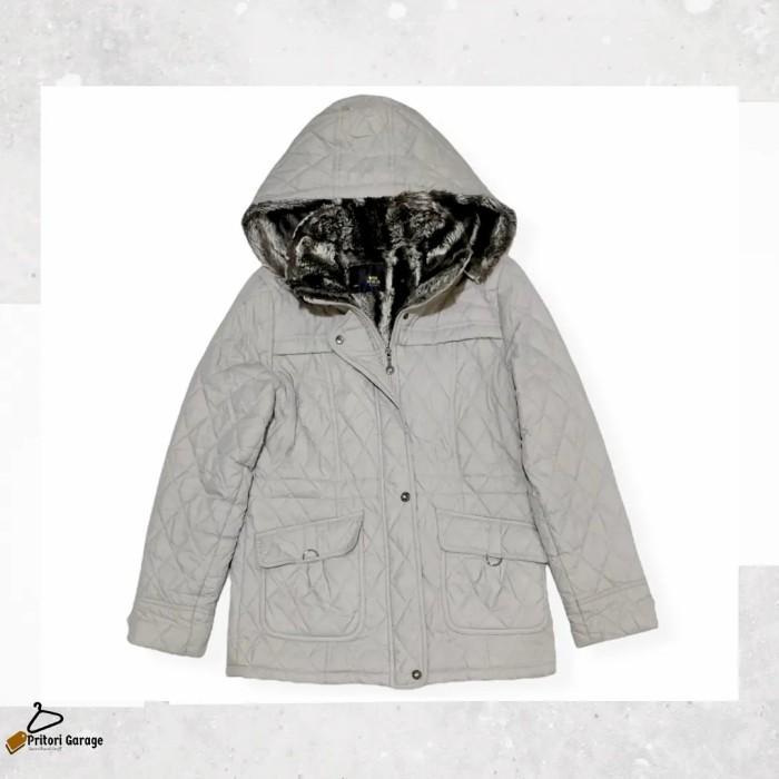 Parka Hoodie Quilted Puffer Jacket Cewek Marzo Boutique Animal Fur