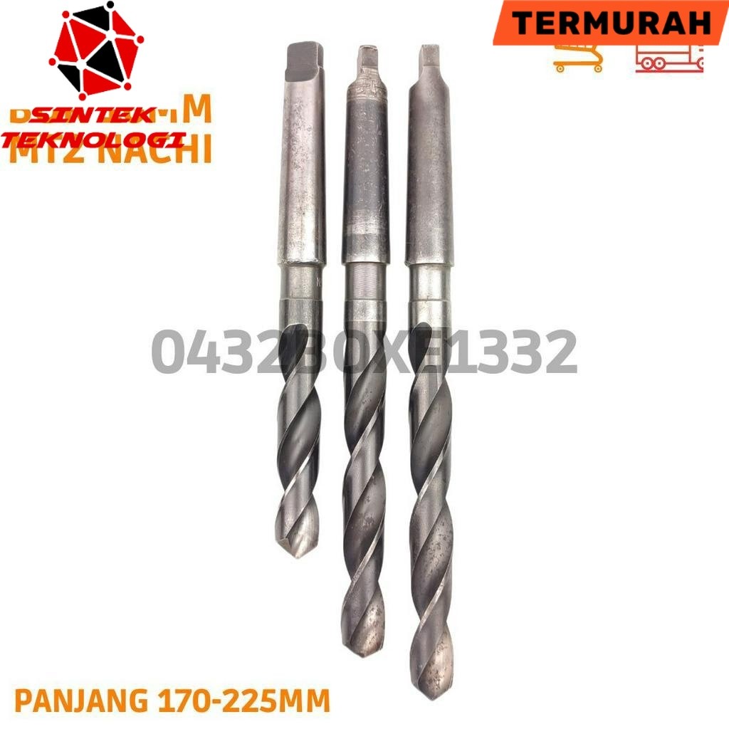 Mata Bor 16mm Taper MT2 Bor Besi Hss Panjang 170-225mm