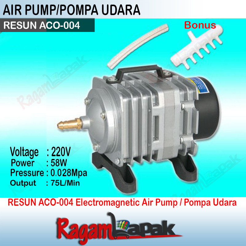 RESUN ACO-004, Electromagnetic Air Pump, Aerator / Pompa Udara ACO-004