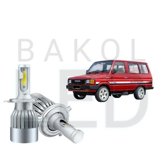 2pcs Lampu Utama LED H4 COB 36Watt Mobil Toyota kijang Super BL