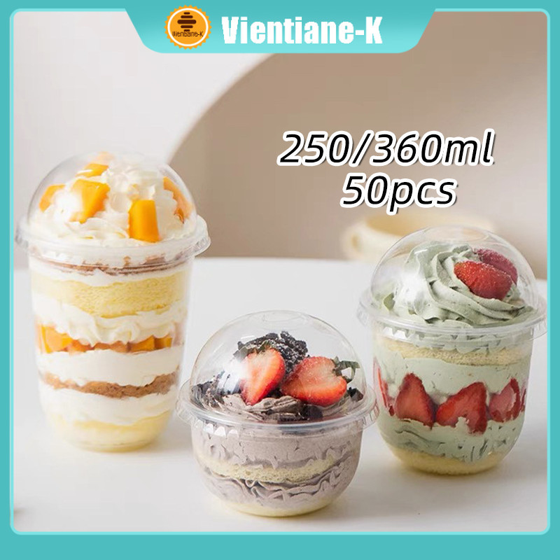 50 Set 250ml 360ml Dessert Cup / Cake Cup / Puding Cup / Es Krim