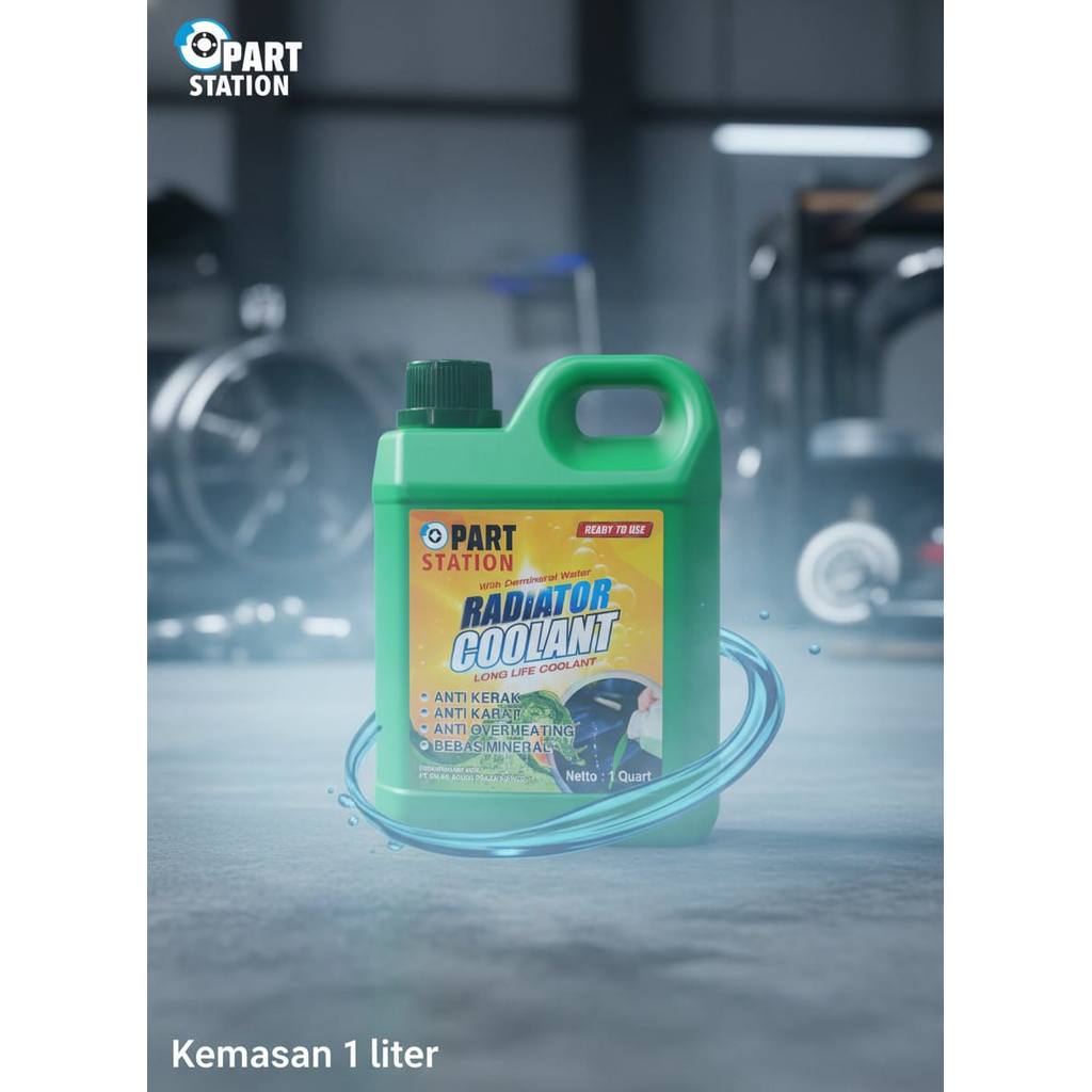 Partstation Air Radiator Coolant 1 Liter cocok untuk semua merek mobil & motor