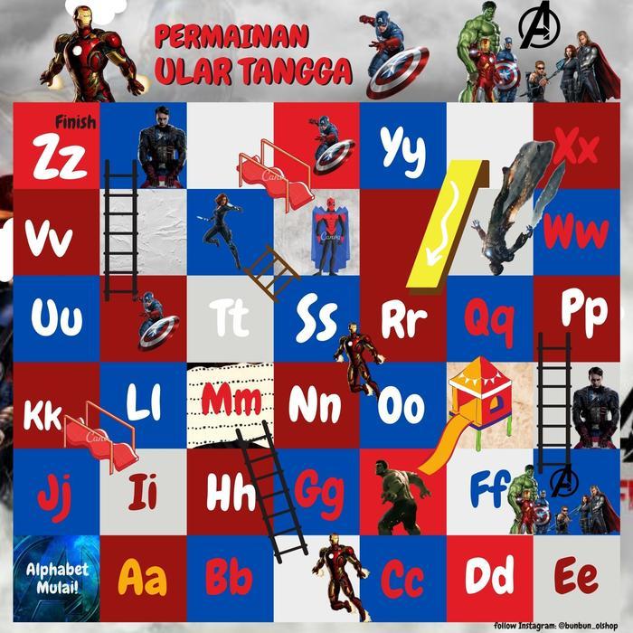 MAINAN EDUKATIF/ULAR TANGGA RAKSASA/TERMURAH 1*1 M - Merah