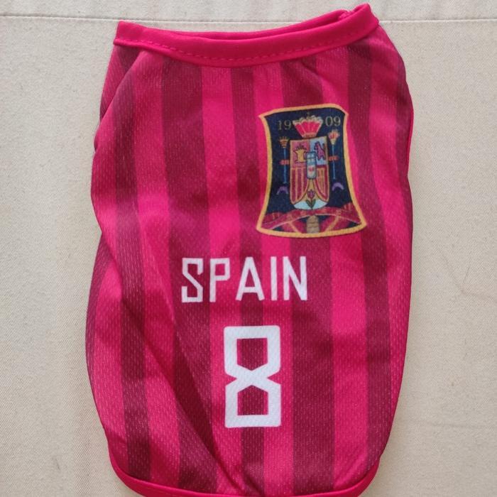 Baju Bola SepakBola Football Anjing Kucing Anabul Dog Cat - Spain, 6XL