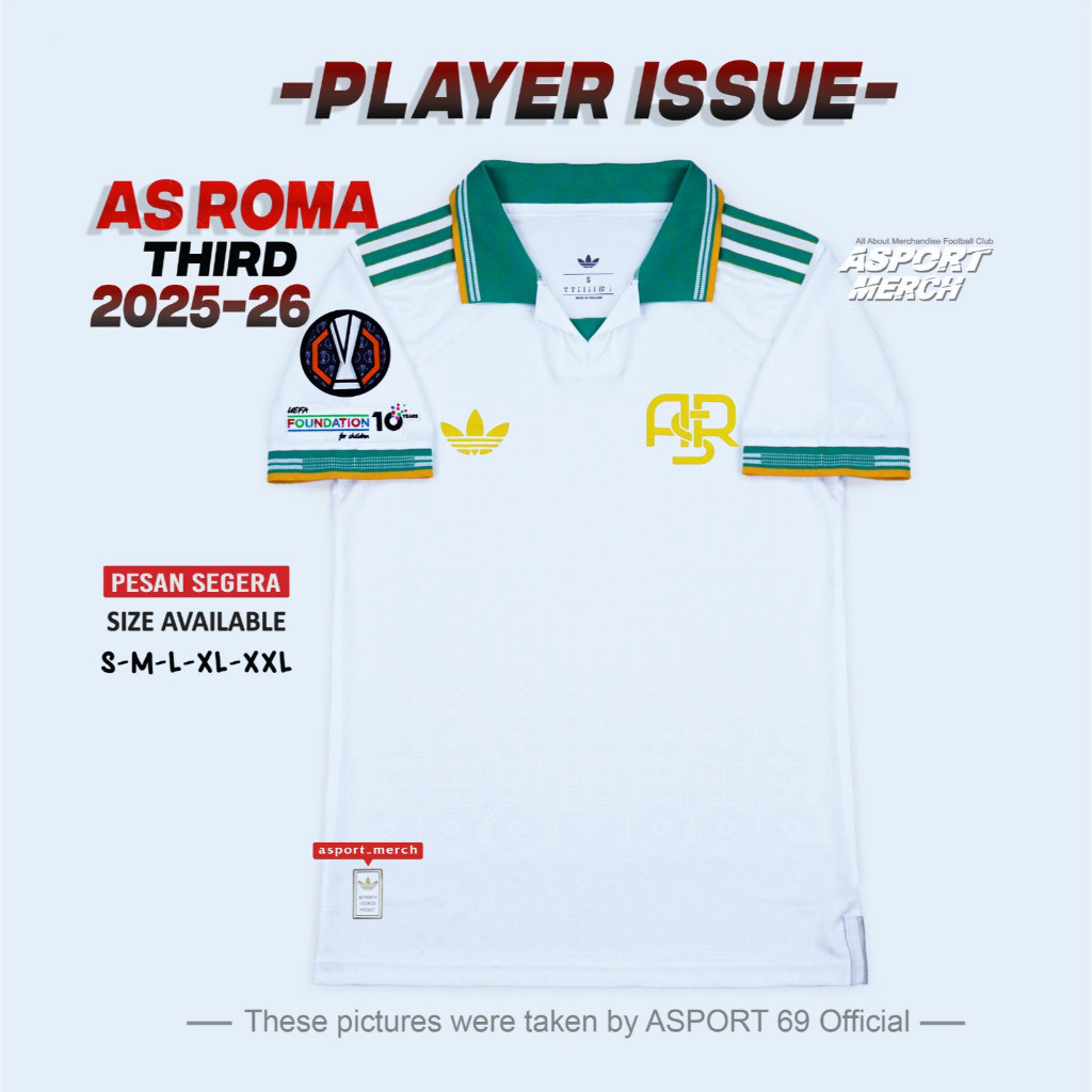 SETIALARIS STORE Player Issue Roma Third 2025 2026 Pi Jersey S-XL