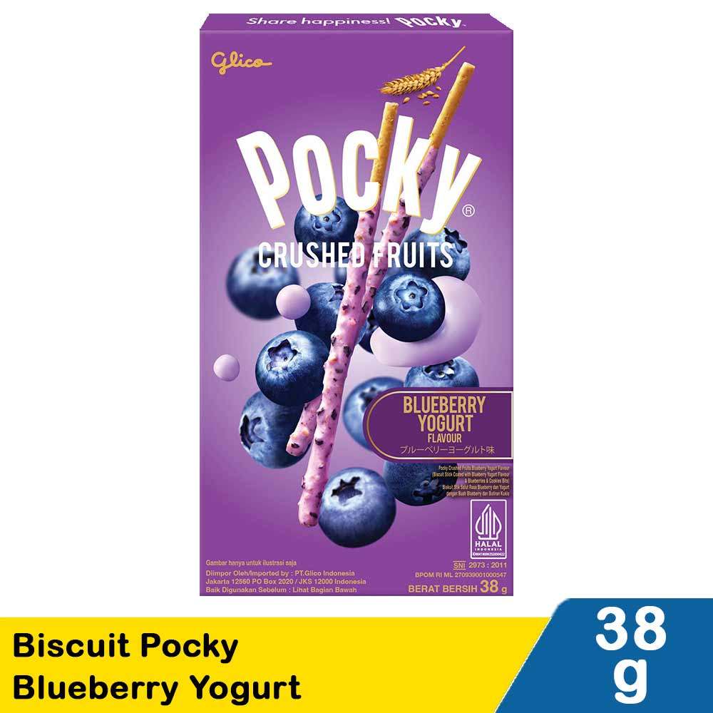 GLICO BISCUIT POCKY BLUEBERRY YGURT 38g
