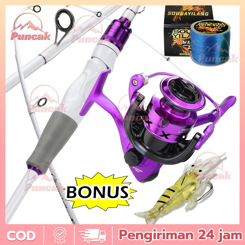 Joran Pancing Set 180cm 5-10LB 1000-7000Joran UL Carbon Pancingan Set Lengkap
