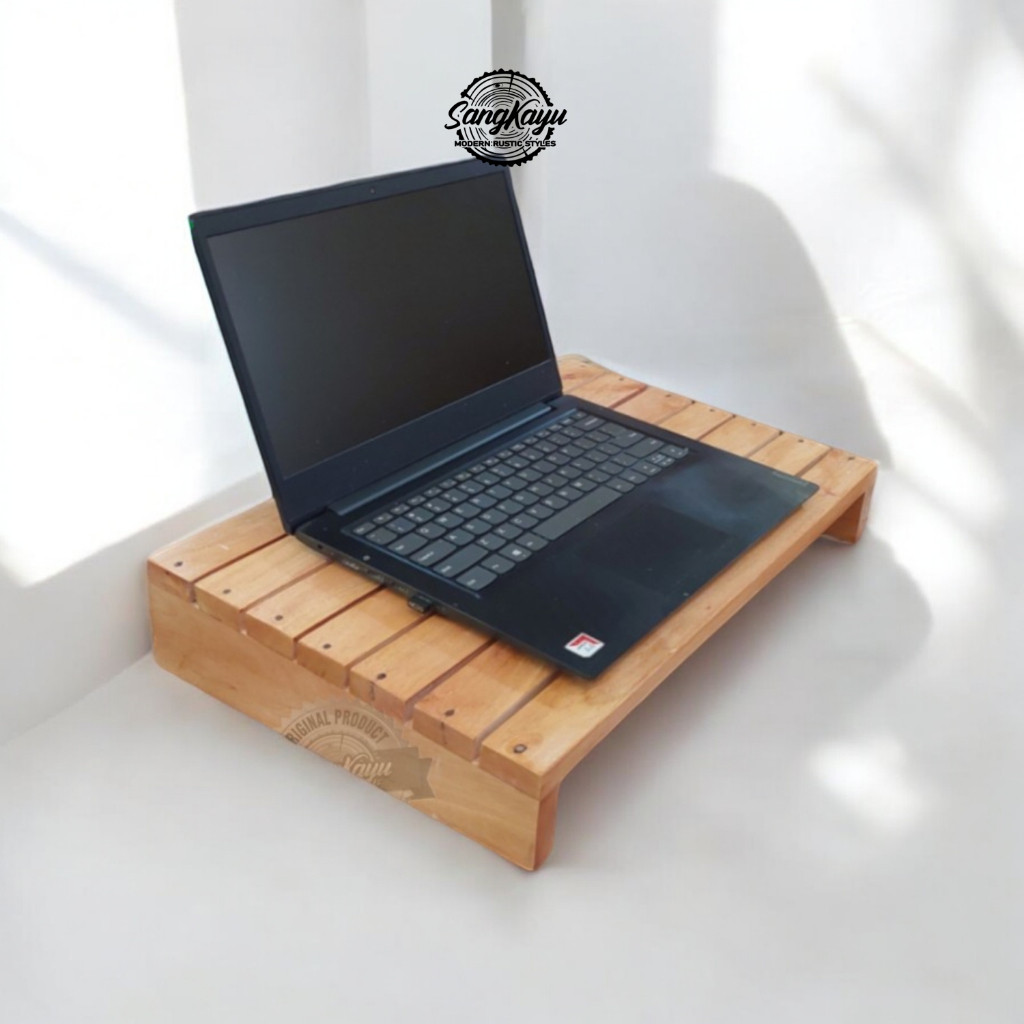 Meja Laptop Kayu Minimalis Portable Miring Laptop Stand Kayu Pallet