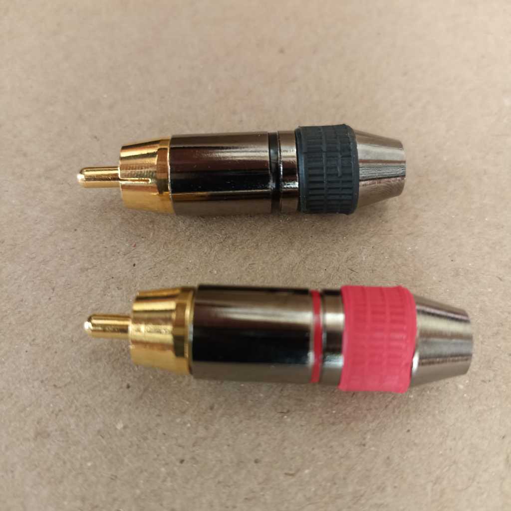 JACK RCA METAL HITAM MERAH / Jack RCA Metal