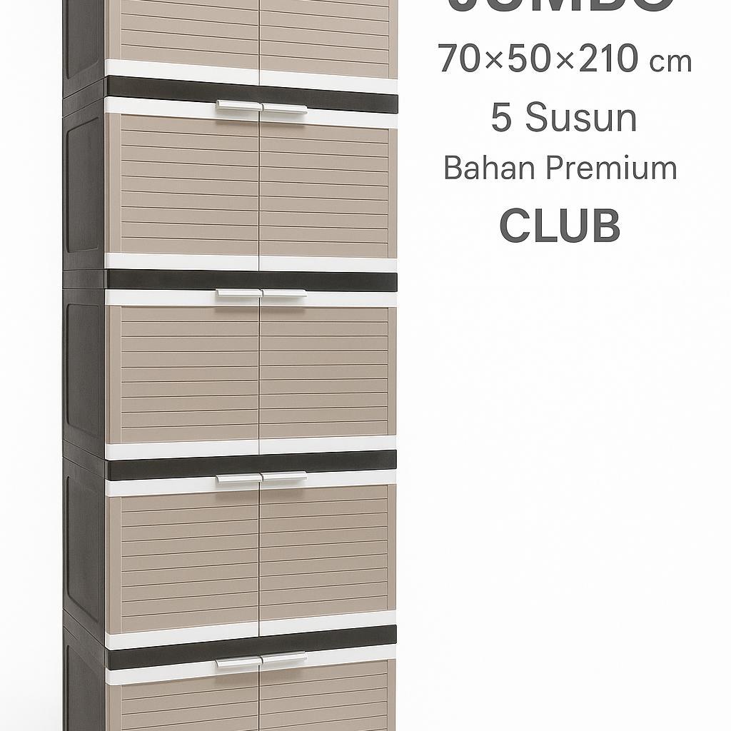 Lemari Plastik Club Susun 5 Jumbo