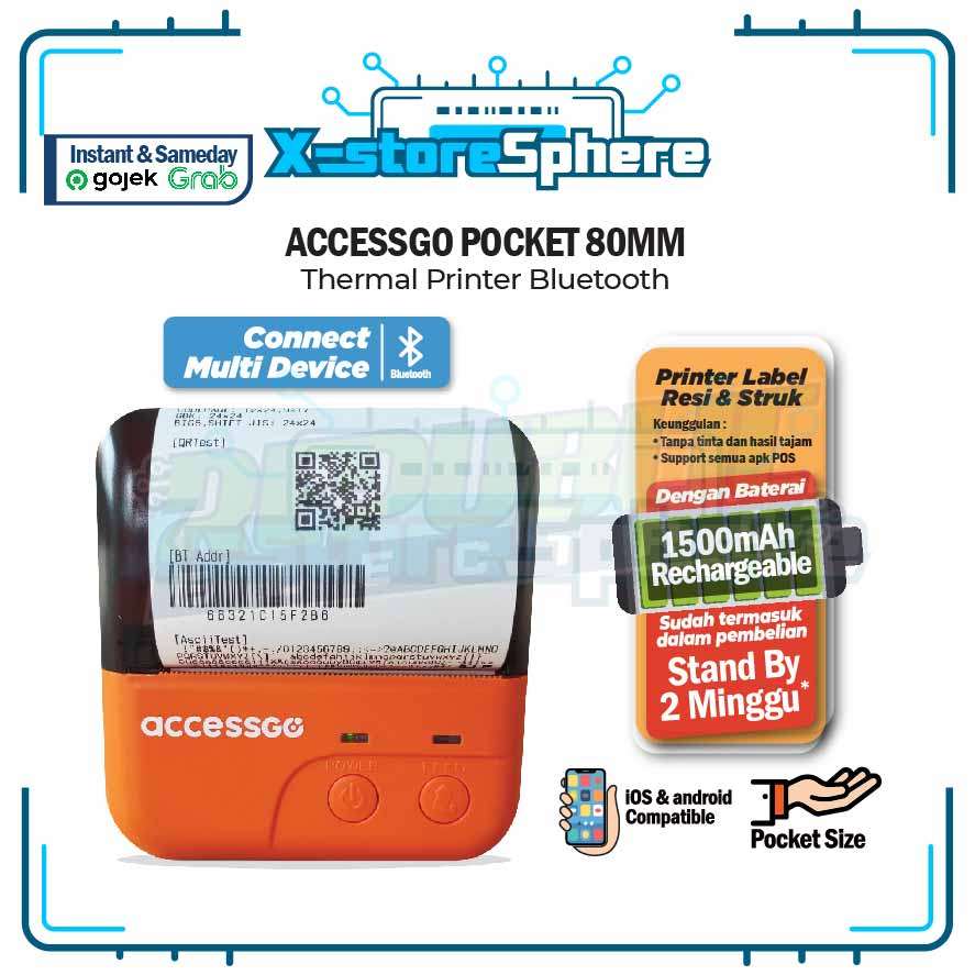 Printer Thermal 80mm Bluetooth accessgo