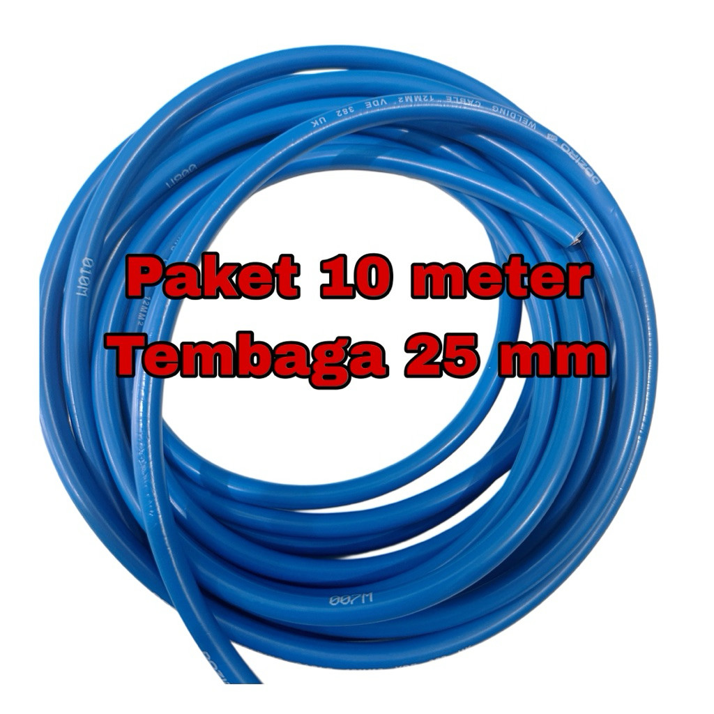 Kabel las 10 meter 25 mm tembaga kabel trafo las listrik kabel las 25mm
