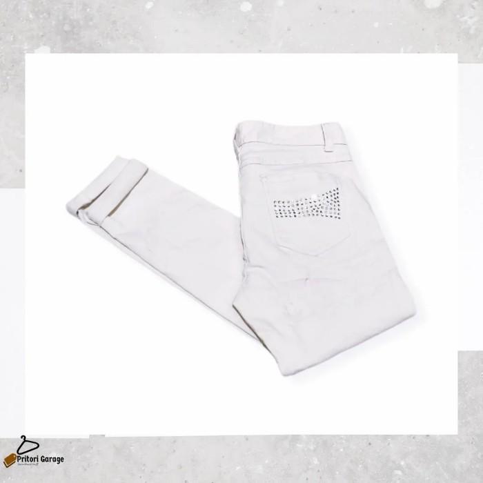 Soft Jeans Cewek Egoist Skinny Fit Stretch White Crystal "Vintage"
